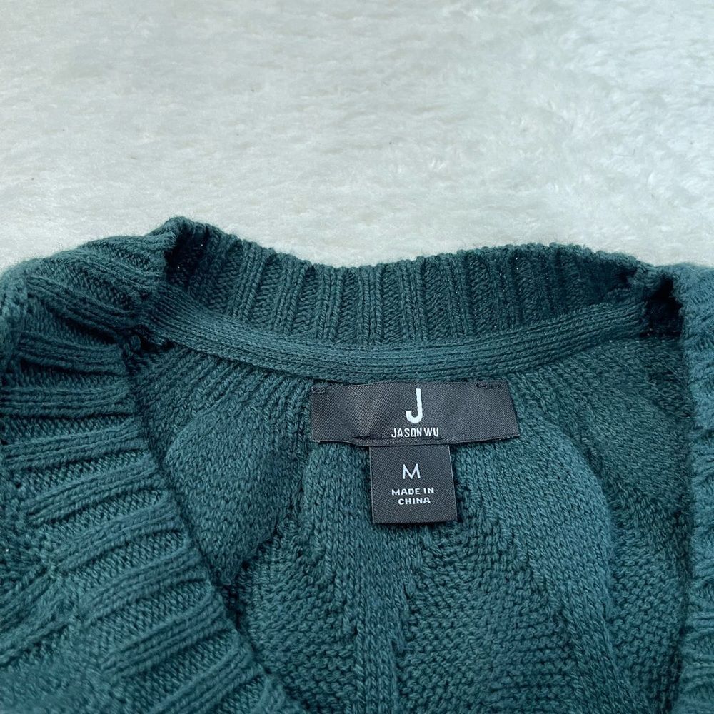 J Jason Wu Green Cableknit Chunky Sweater - Picture 5 of 7